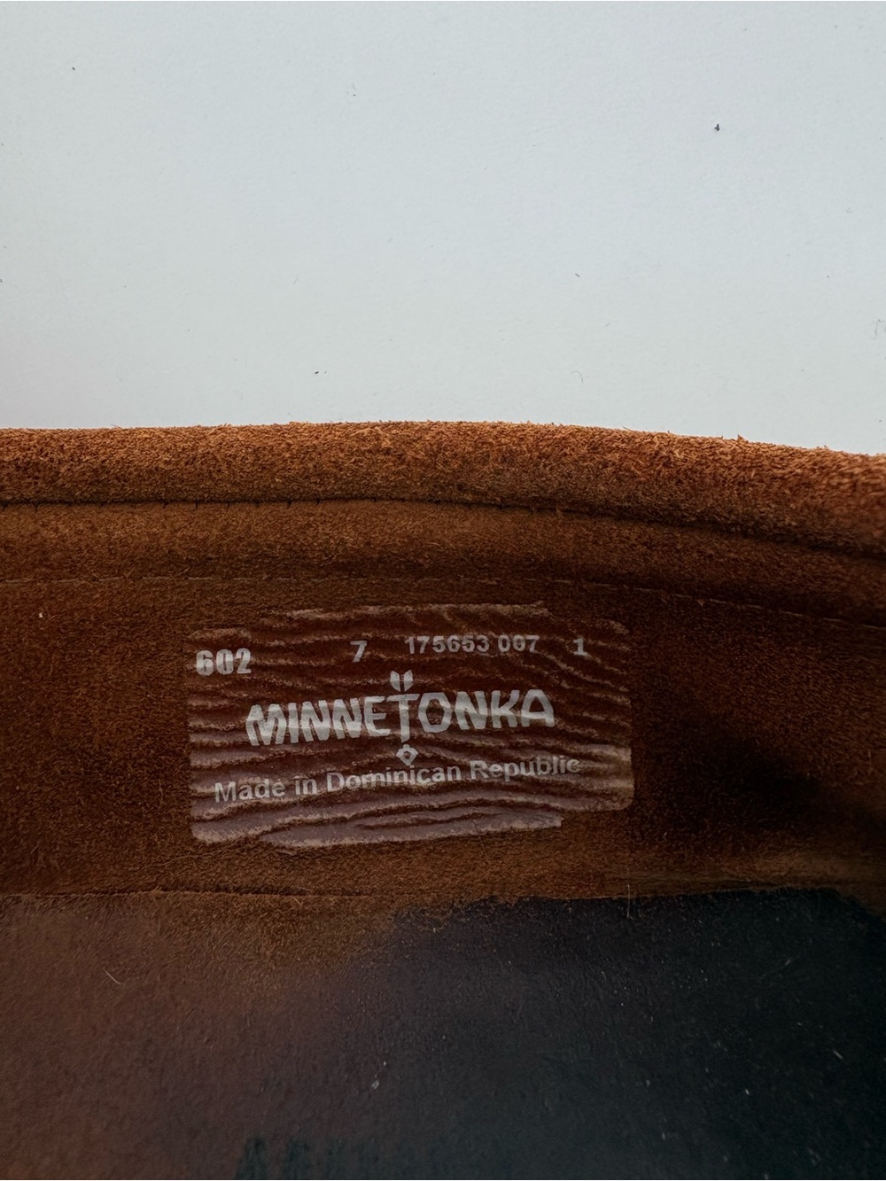 Minnetonka Thunderbird II Moccasins Brown Suede Beaded Leather Loafers Size 7 - Picture 5 of 13